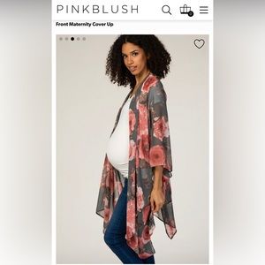 Pinkblush Pink and Gray Maternity Cover Up
